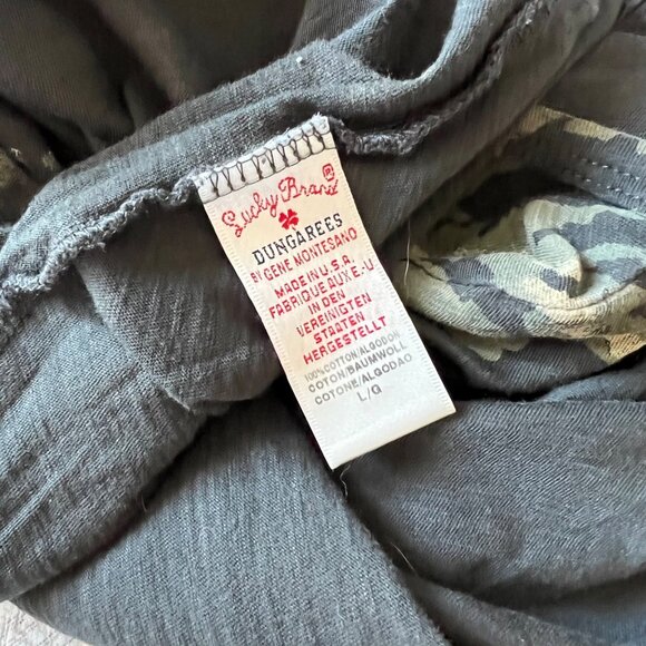 LUCKY BRAND Grey and Cream Zebra Cotton Shirt L - Picture 7 of 8